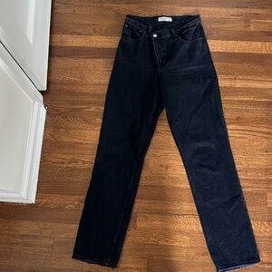 Abercrombie & Fitch 90s Straight Ultra High Rise Black Jeans